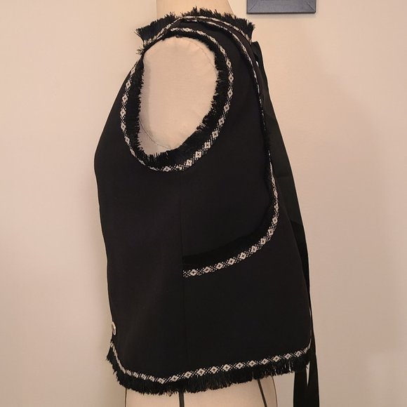 Black Dressy Button Down Womans Size M - Picture 2 of 5